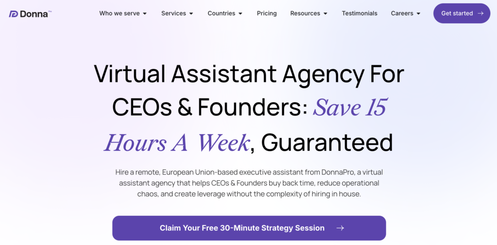 Executive Assistant Services - Donna
