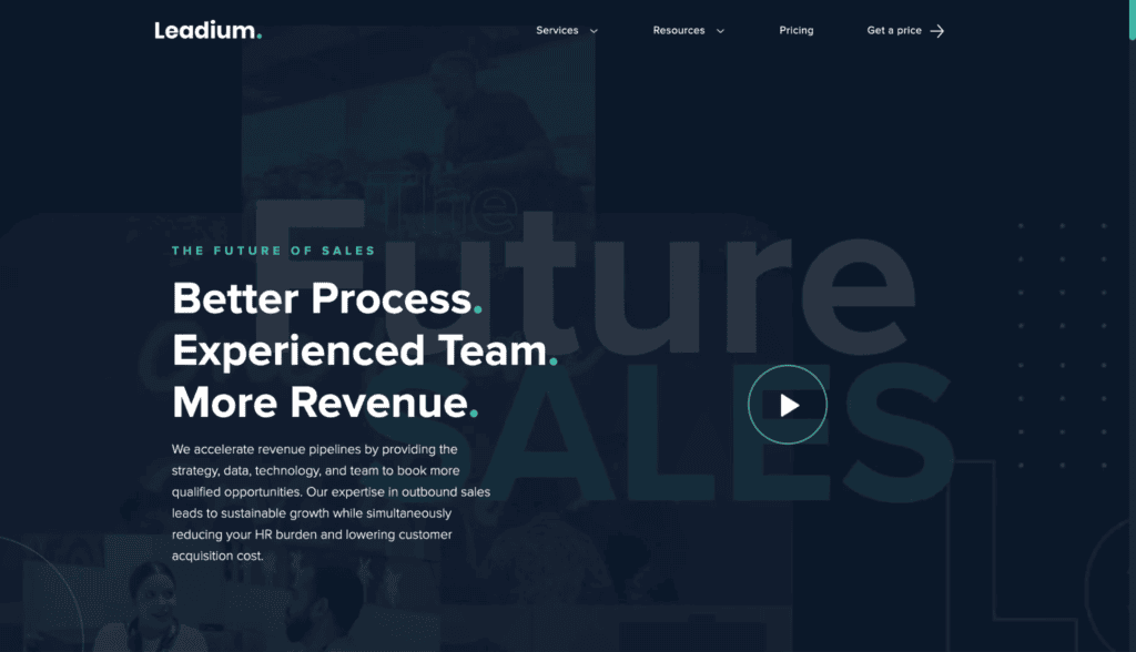 b2b sales outsourcing companies - leadium