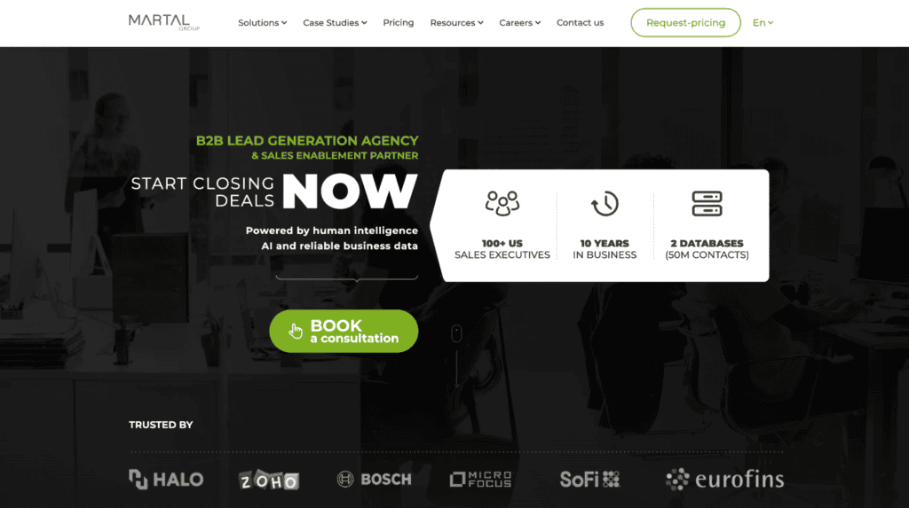b2b sales outsourcing companies - martal group