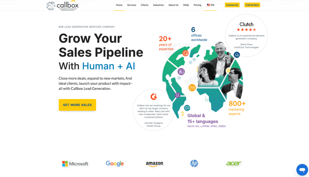 b2b sales outsourcing companies - callbox