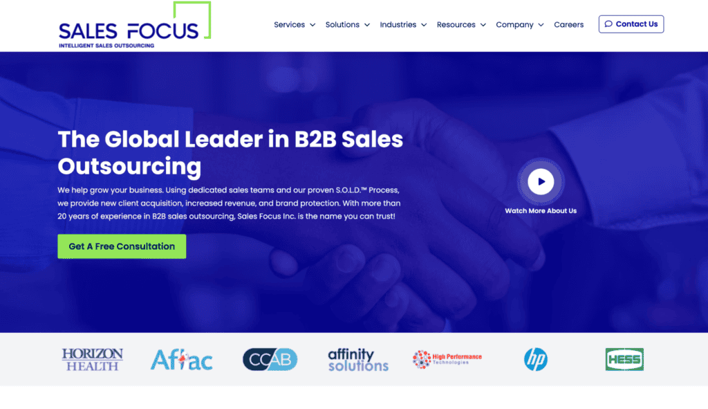 b2b sales outsourcing companies - Sales Focus Inc.