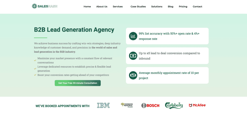 b2b sales outsourcing companies - SalesNash