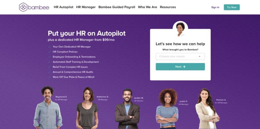 hr outsourcing companies - Bambee
