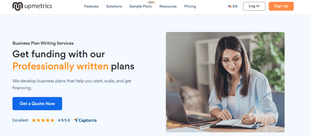 Hire Business Plan Writer - Upmetrics