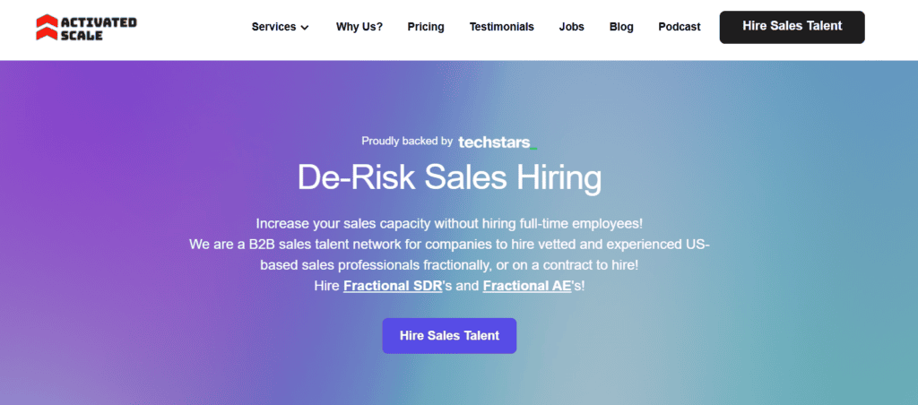 Hire Sales Representative - Activated Scale