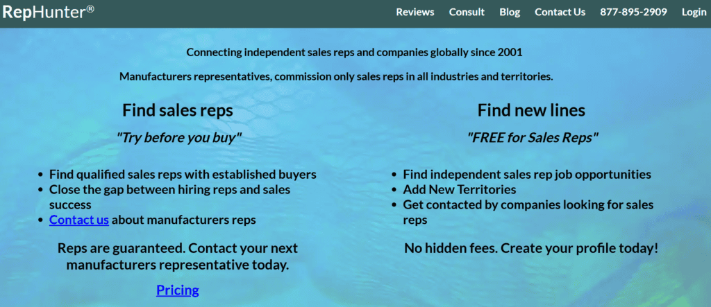 Hire Sales Representative - RepHunter