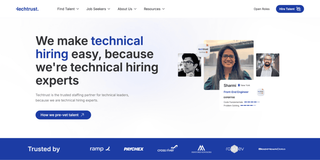 hire backend developer - Techtrust