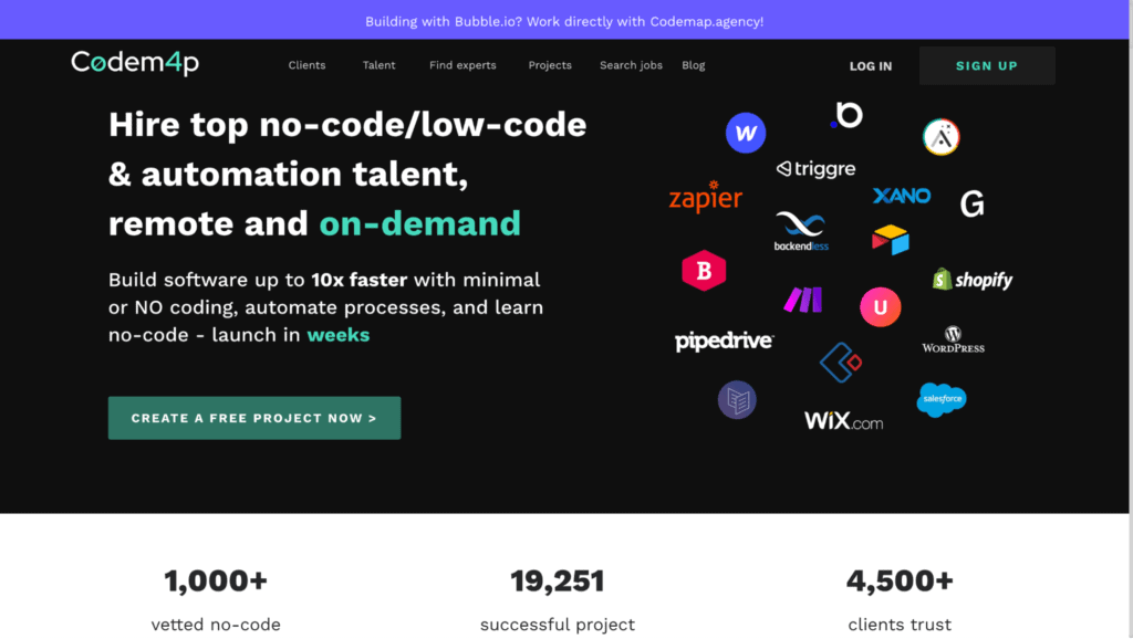 hire bubble io developer - codemap