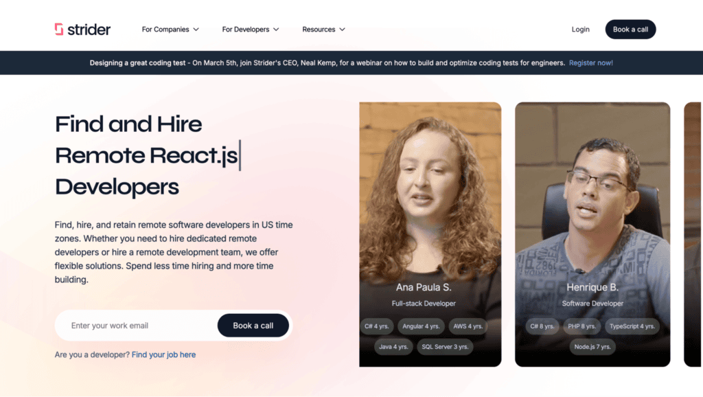 hire backend developer - Strider