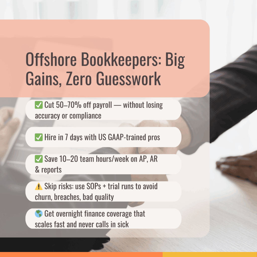 Benefits Of Offshore Bookkeepers - 5 Key Takeaways
