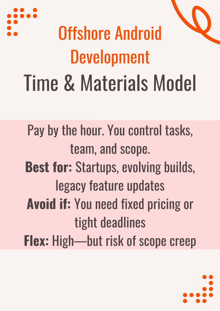 Offshore Android Development - Time & Materials Model