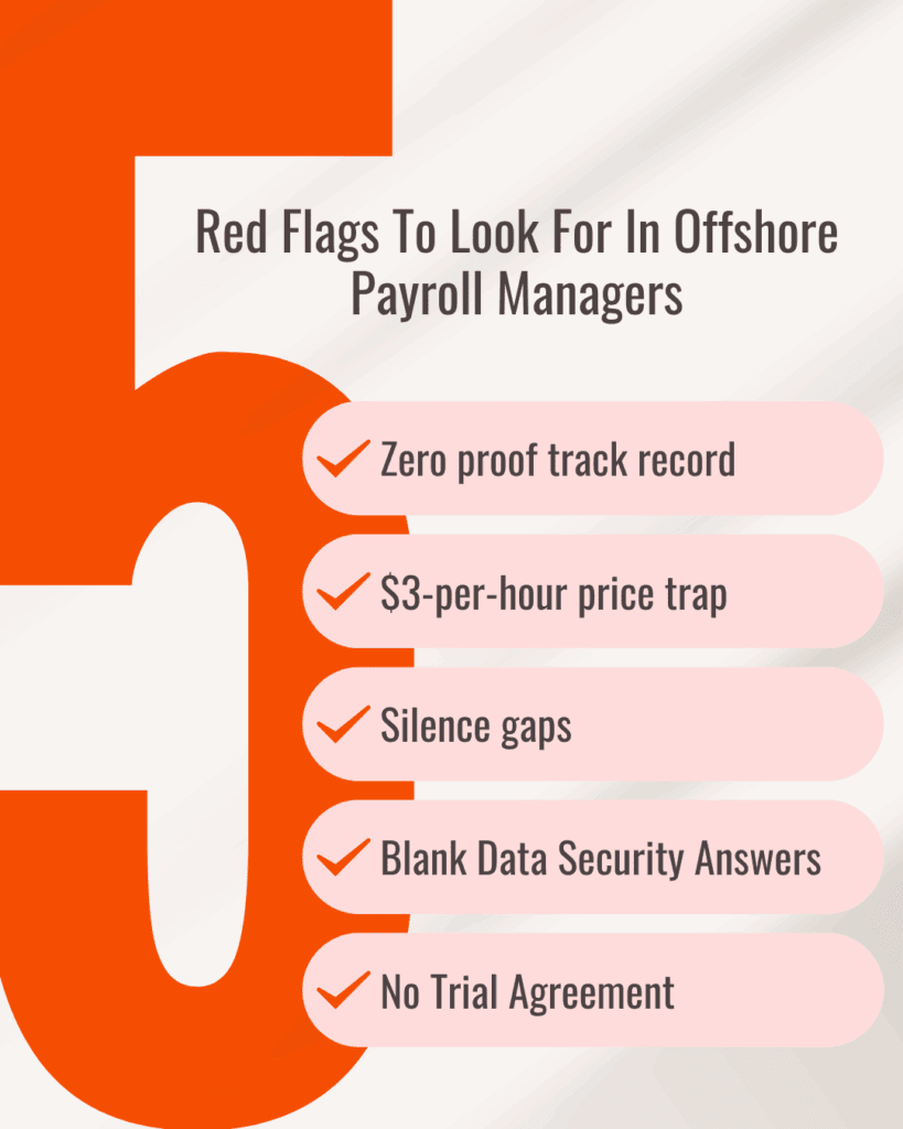 Offshore Payroll Manager - Red Flags
