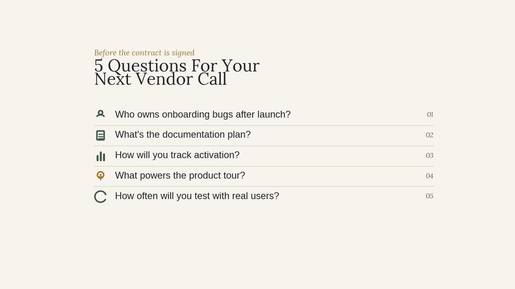outsourced development team - vendor checklist