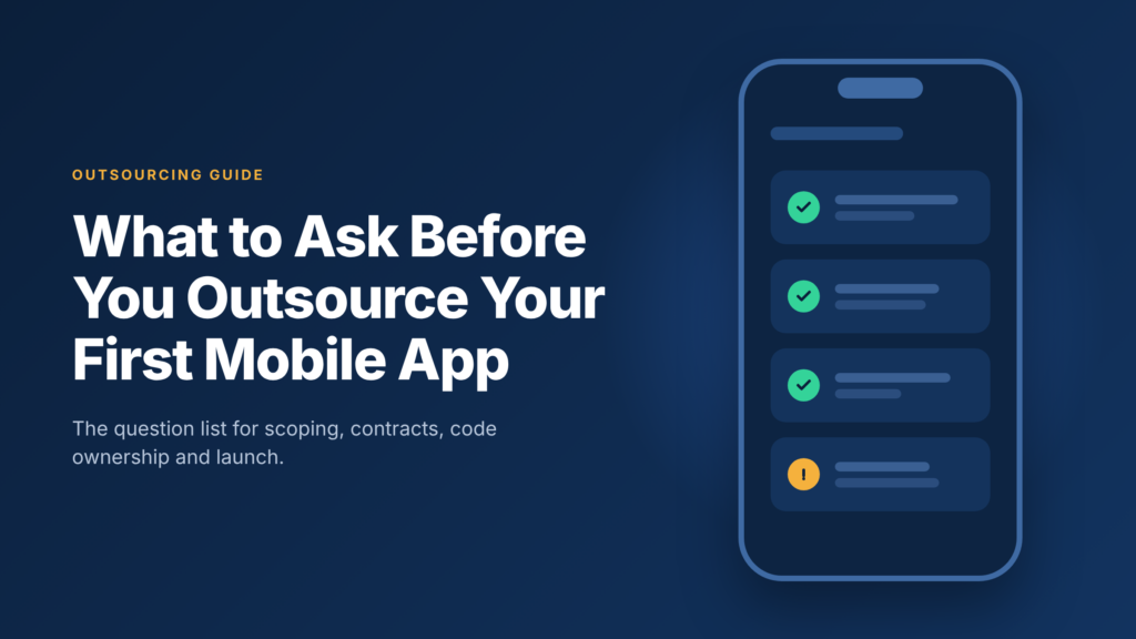 outsource mobile app development - phone checklist