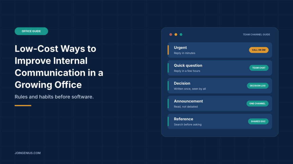 improve internal communication