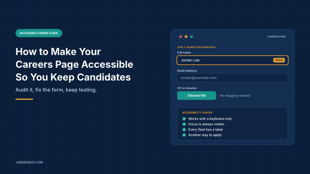 accessible careers page