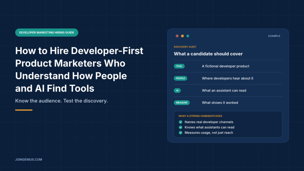 developer first product marketers