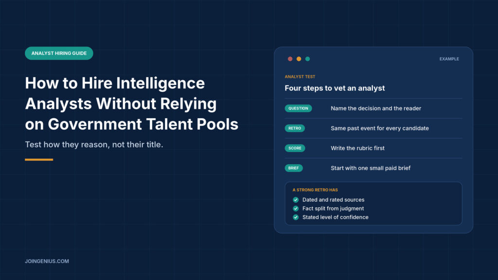 hire intelligence analysts