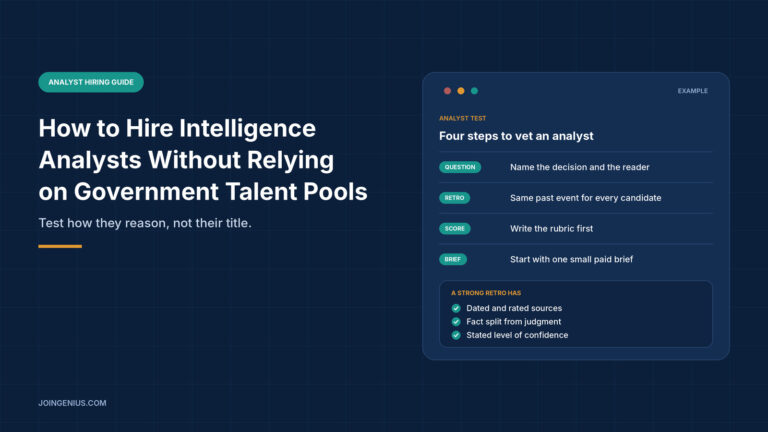 hire intelligence analysts